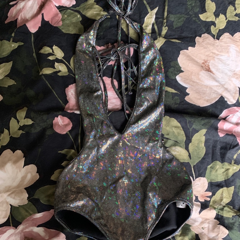 Holographic rave bodysuit